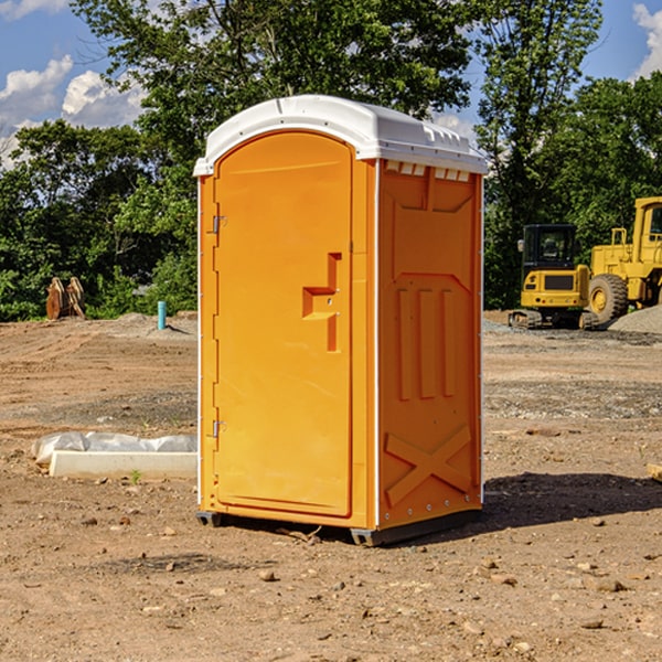 how often are the portable toilets cleaned and serviced during a rental period in Tiff